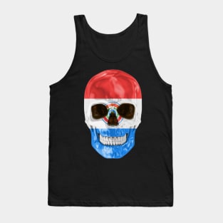 Paraguay Flag Skull - Gift for Paraguayan With Roots From Paraguay Tank Top